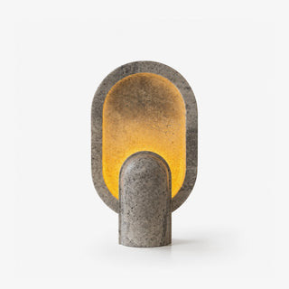 Eclipse Travertine Table Lamp-Neutral Decor