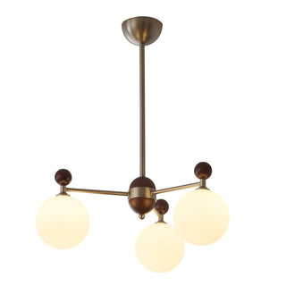 Cimirora Lustre Bois Verre Élégance Traditionnelle