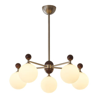 Cimirora Lustre Bois Verre Élégance Traditionnelle