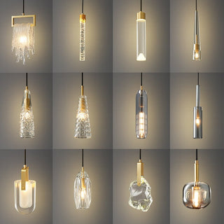 Lustra Suspension Abat-jour Transparent Cristal