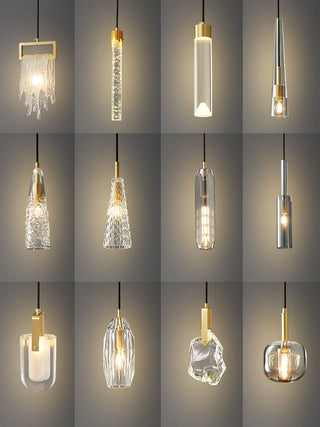 Lustra Suspension Abat-jour Transparent Cristal