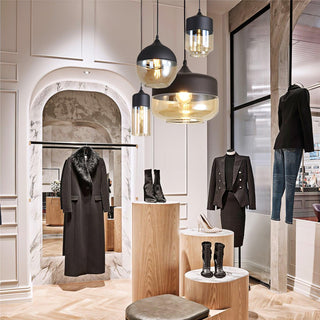 Aura Suspension Industrielle en Verre-Luire