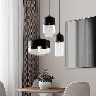 Aura Suspension Industrielle en Verre-Luire