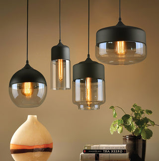 Aura Suspension Industrielle en Verre-Luire