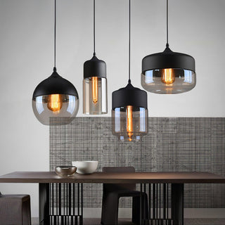 Aura Suspension Industrielle en Verre-Luire