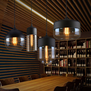Aura Suspension Industrielle en Verre-Luire