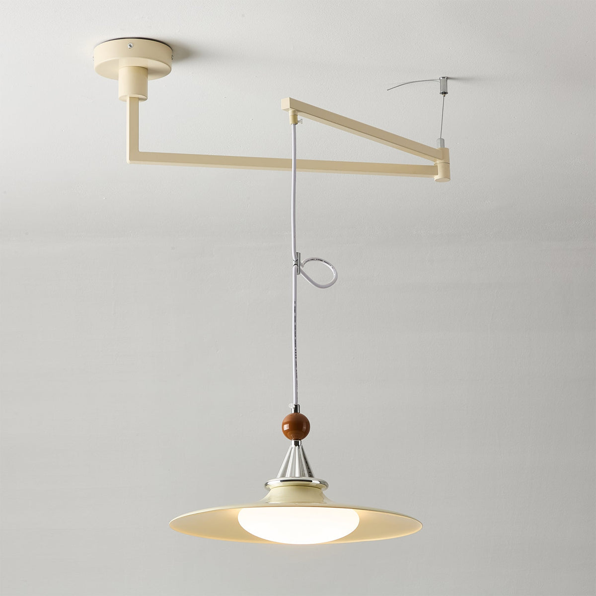 Lifestyle image of the Black pendant light.