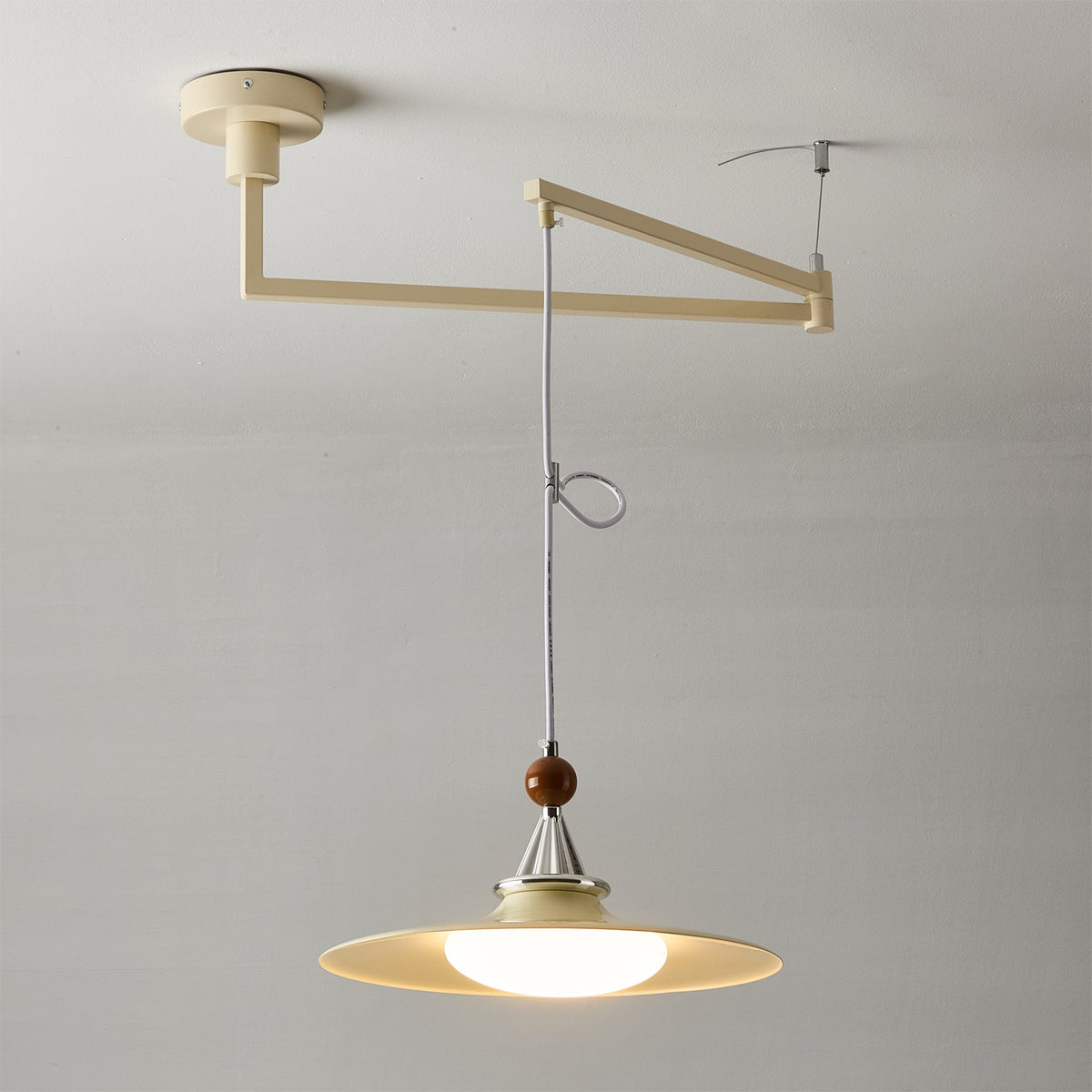 Lifestyle image of the Pink pendant light.