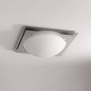 Astrain Plafonnier en Verre et Acier