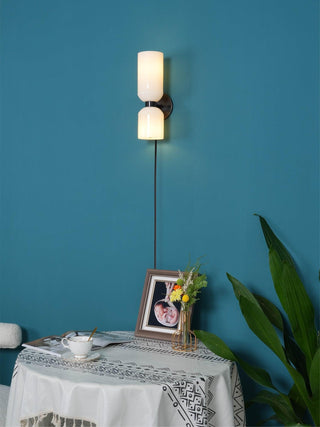 Lylaearis Nordic Art Plug-In Glass Wall Lamp-Luire
