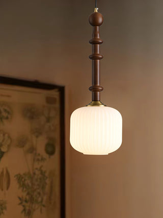 Iliror Traditionnel Art Bois Verre Pendentif Lumière