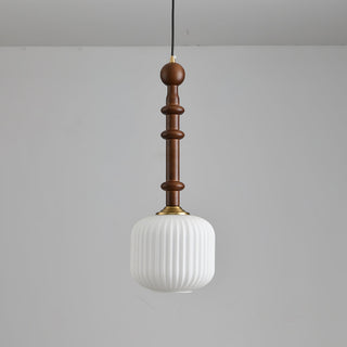 Iliror Traditionnel Art Bois Verre Pendentif Lumière