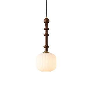 Iliror Traditionnel Art Bois Verre Pendentif Lumière