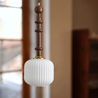Iliror Traditionnel Art Bois Verre Pendentif Lumière