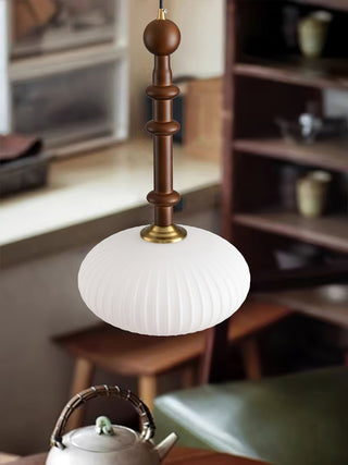 Iliror Traditionnel Art Bois Verre Pendentif Lumière