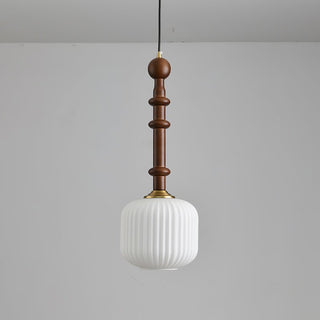 Iliror Traditionnel Art Bois Verre Pendentif Lumière