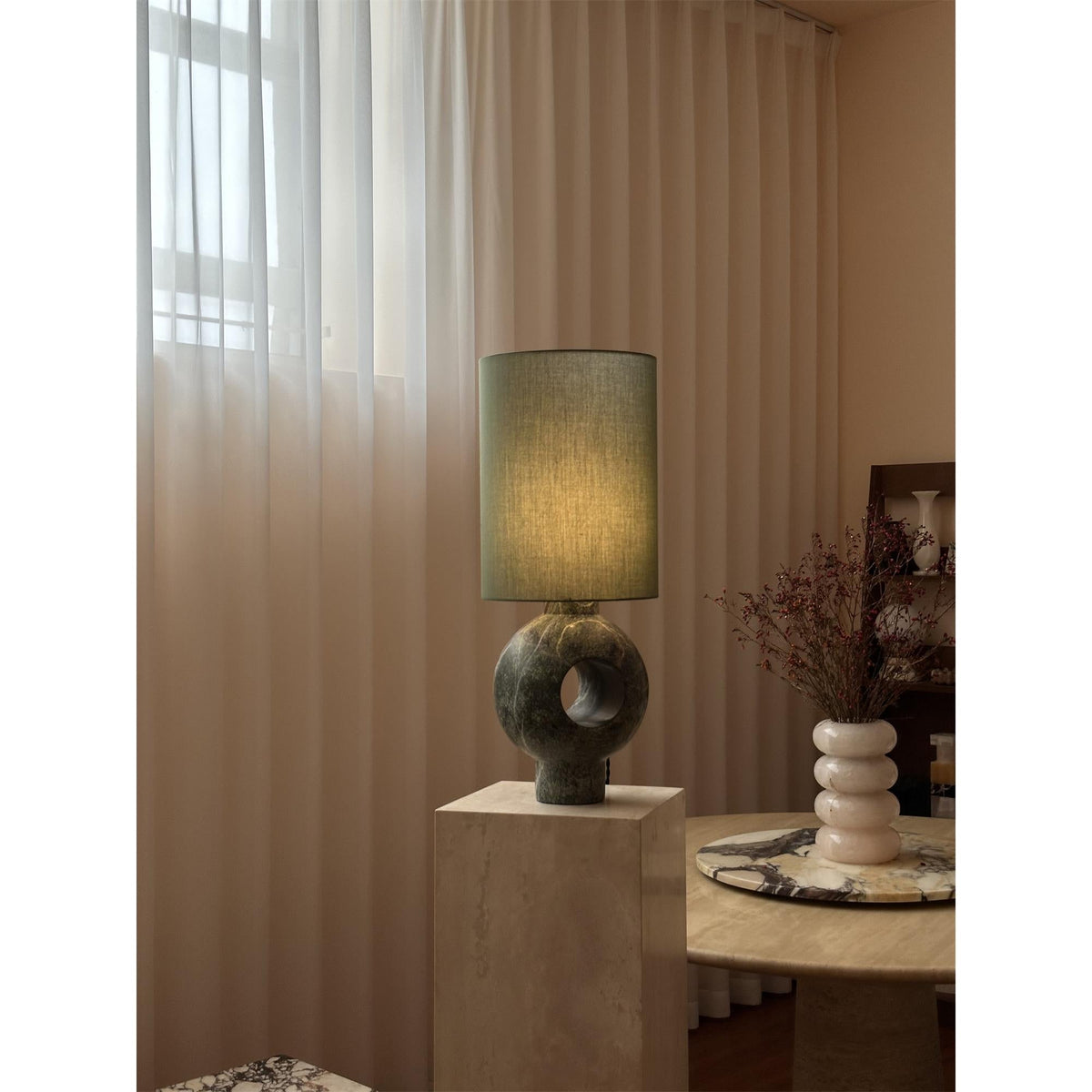 Hollie Lampe à Poser en Marbre