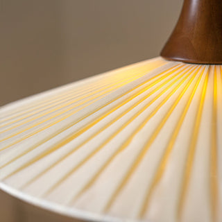 Mydorisra Traditionnel Classique Tissu Bois Pendentif Lampe