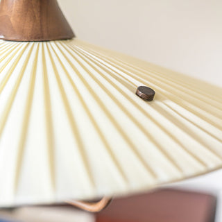 Mydorisra Traditionnel Classique Tissu Bois Pendentif Lampe