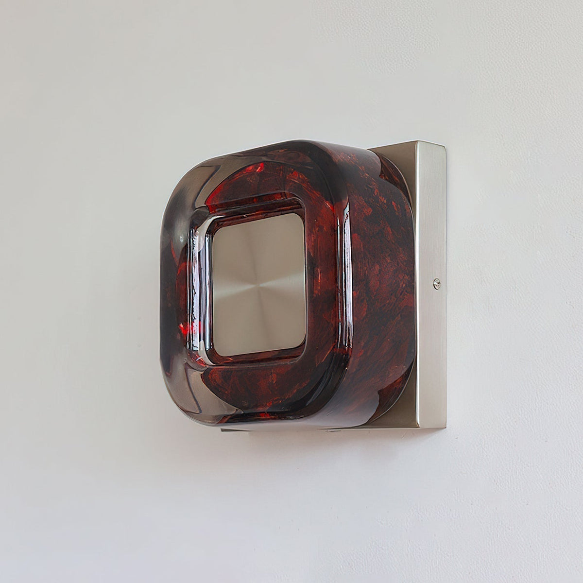 Eisner Red Wall Sconce, unlit.