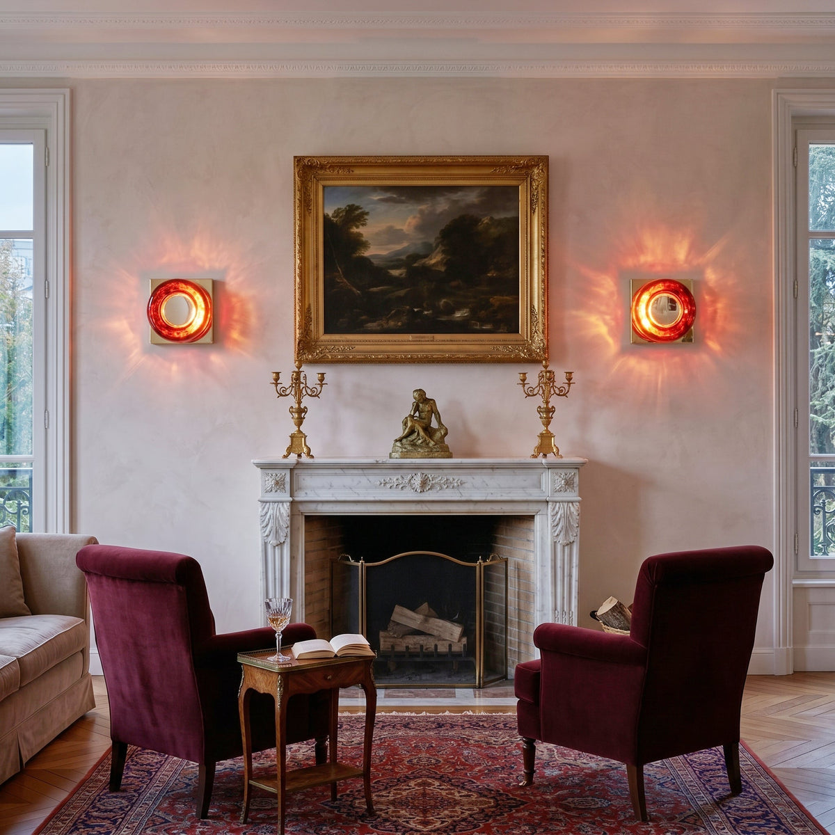 Eisner Wall Sconce showing the pull chain detail.