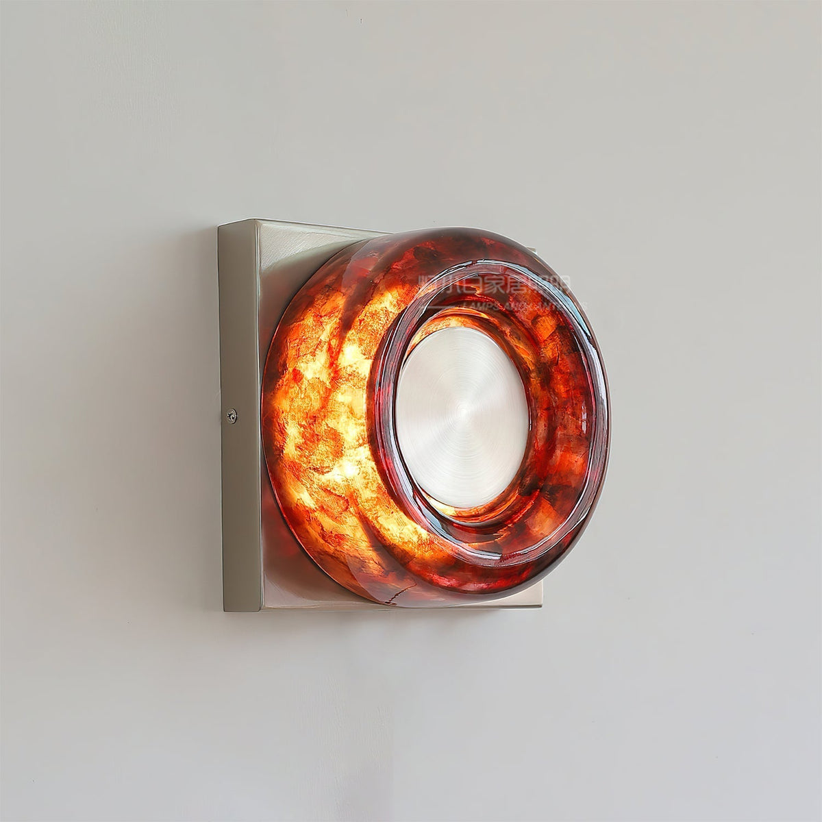Detailed view of the metal components of the Eisner Sconce.