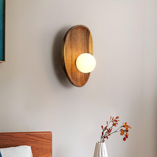 Keith Applique Murale Moderne Minimaliste en Bois et Verre