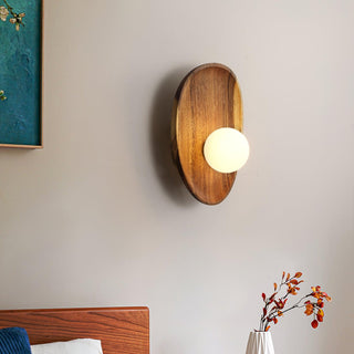 Keith Applique Murale Moderne Minimaliste en Bois et Verre