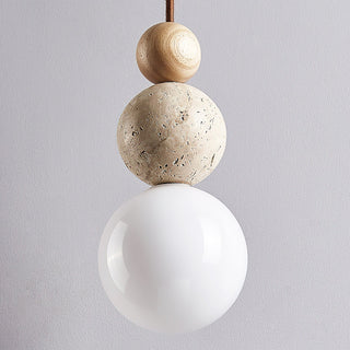Ullaeia Sphère-Grappe Travertin Pendentif Lumière-Luire