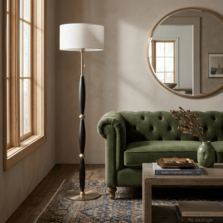Elara Sculpted Floor Lamp-Neutral Decor
