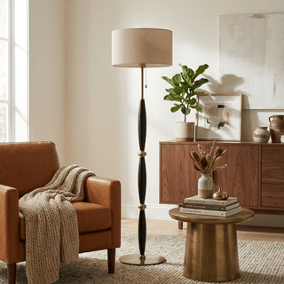 Elara Sculpted Floor Lamp-Neutral Decor