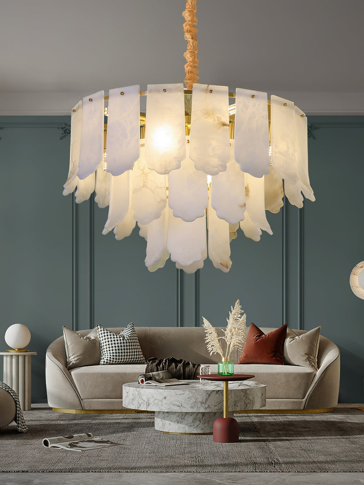 Hue Lustre Laiton Albâtre Luxe Postmoderne