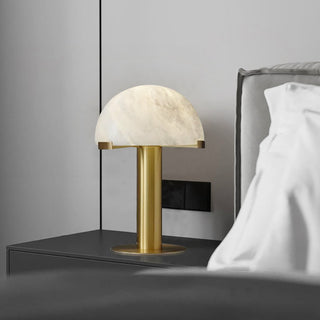 Ibera Lampe de Table en Albâtre et Métal