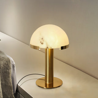 Ibera Lampe de Table en Albâtre et Métal