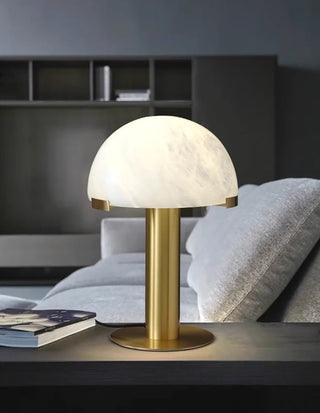Ibera Lampe de Table en Albâtre et Métal