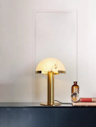 Ibera Lampe de Table en Albâtre et Métal
