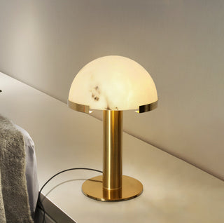 Ibera Lampe de Table en Albâtre et Métal