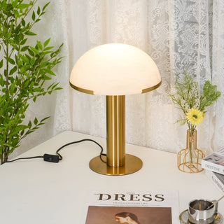 Ibera Lampe de Table en Albâtre et Métal
