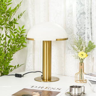 Ibera Lampe de Table en Albâtre et Métal