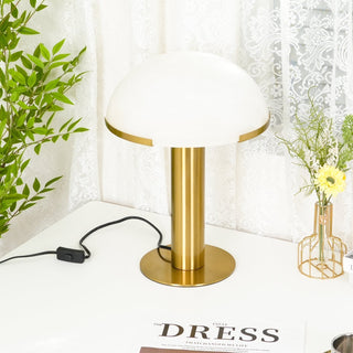 Ibera Lampe de Table en Albâtre et Métal