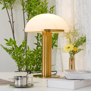 Ibera Lampe de Table en Albâtre et Métal