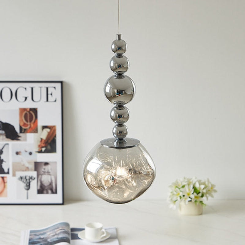 Valentina Suspension Luminaire LED Retro Chrome Métal/Acrylique Chambre Salon