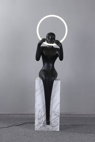 Orelaielle Lampadaire Sculptural Noir