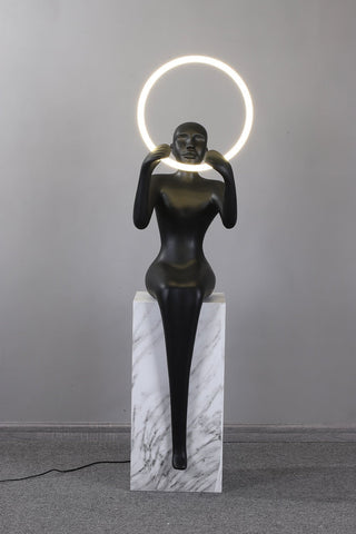 Orelaielle Lampadaire Sculptural Noir
