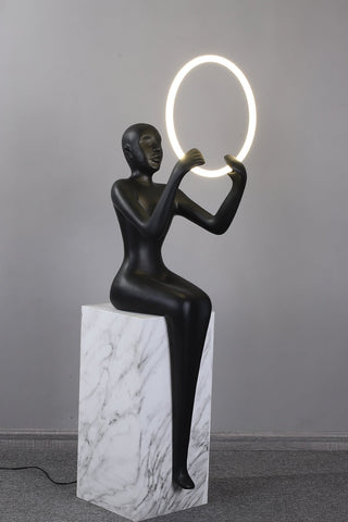 Orelaielle Lampadaire Sculptural Noir