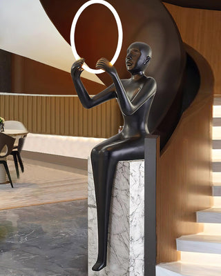 Orelaielle Lampadaire Sculptural Noir
