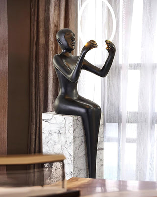 Orelaielle Lampadaire Sculptural Noir