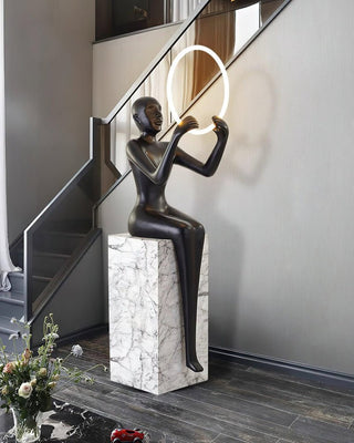 Orelaielle Lampadaire Sculptural Noir