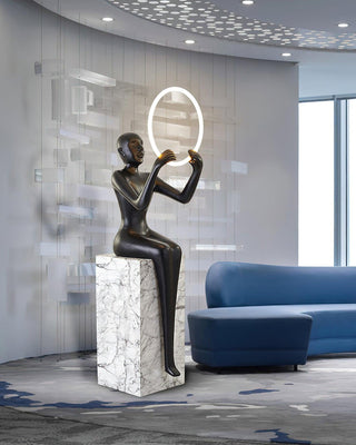 Orelaielle Lampadaire Sculptural Noir