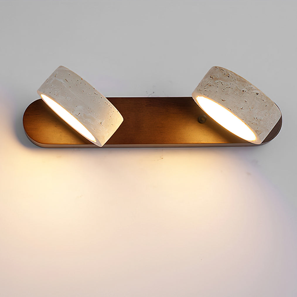 Elias Travertine Wall Lamp in a contemporary office space.
